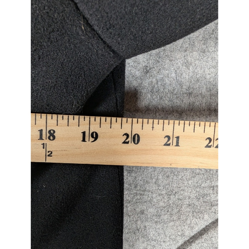 Lauren Ralph Lauren Black Wool Blend Car Coat Button Front Notched Lapel 4 - Picture 8 of 8